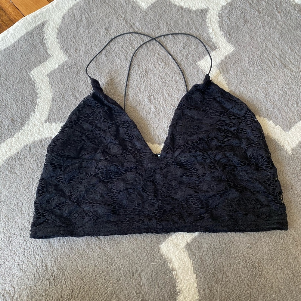 Black lace bralette